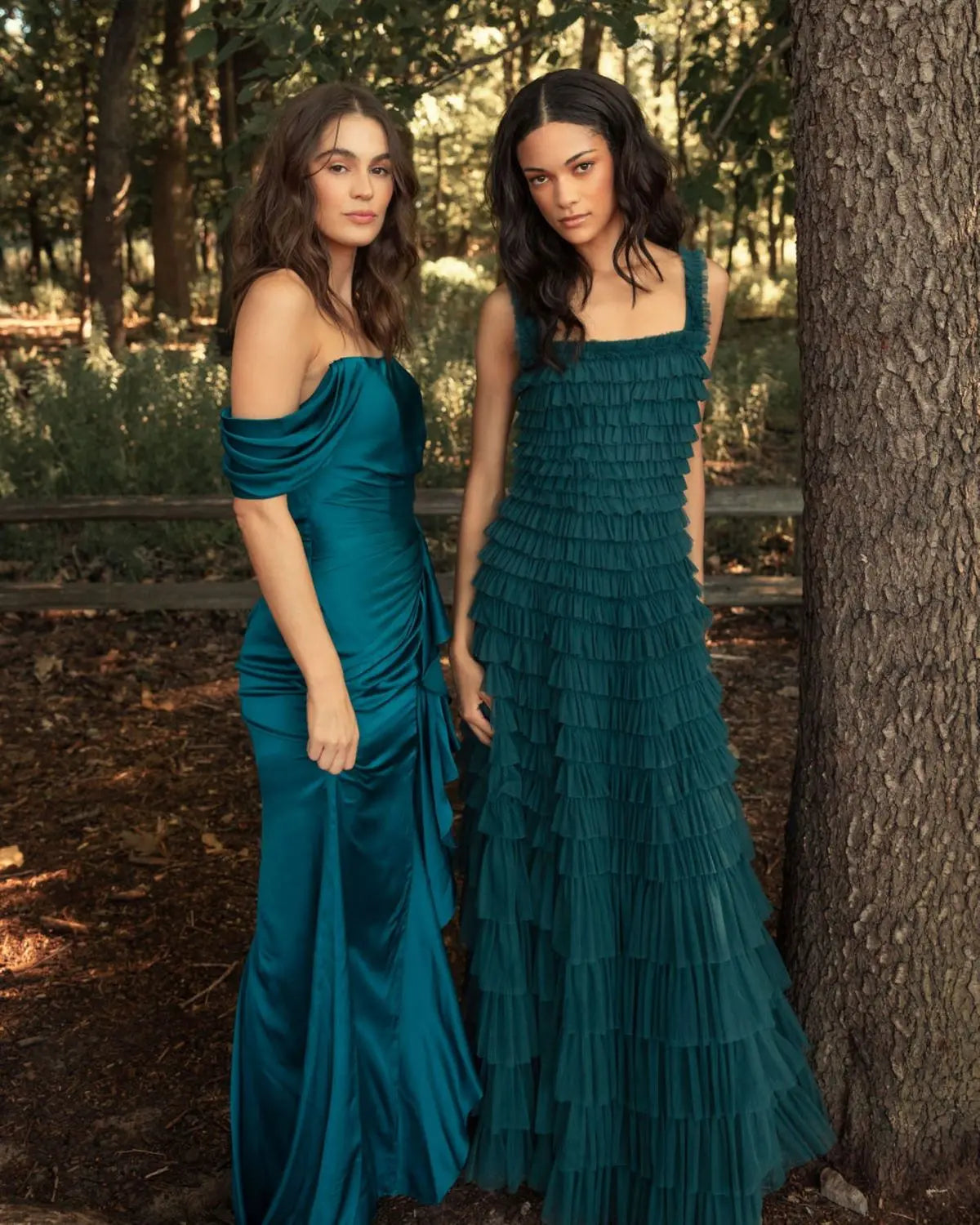 Teal Off The Shoulder Bustier Construction Ruched Gown