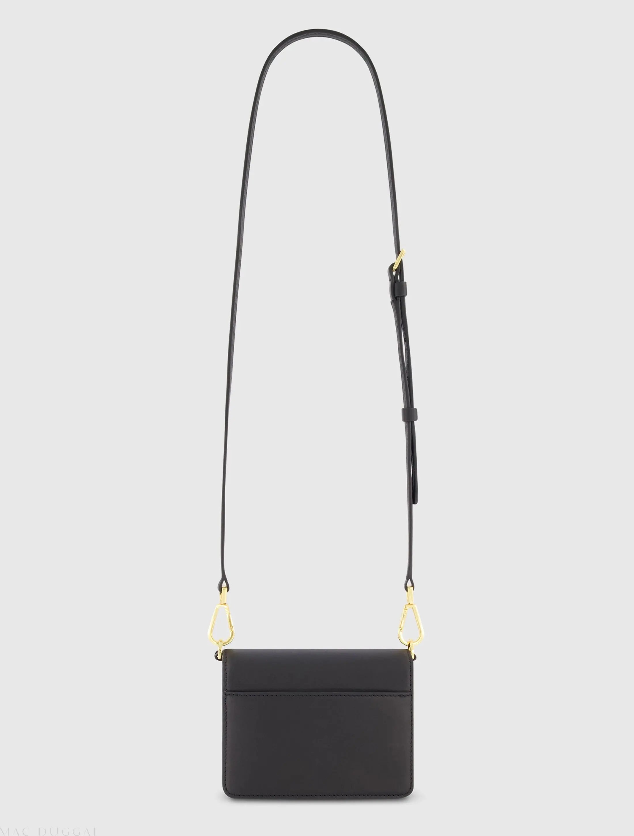 Black Mini Leather Tone On Tone Crossbody Bag