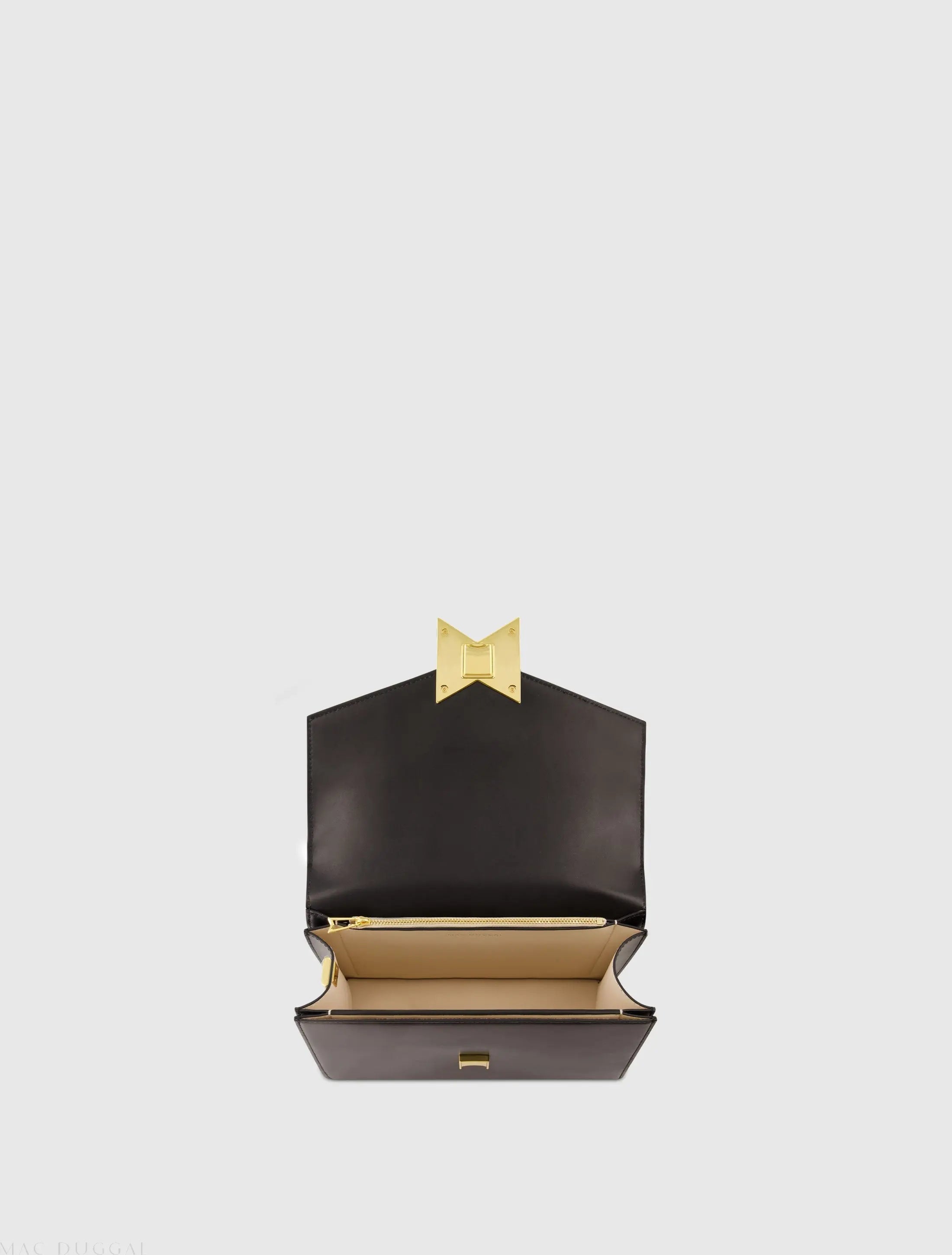 Black Mini Leather Tone On Tone Crossbody Bag