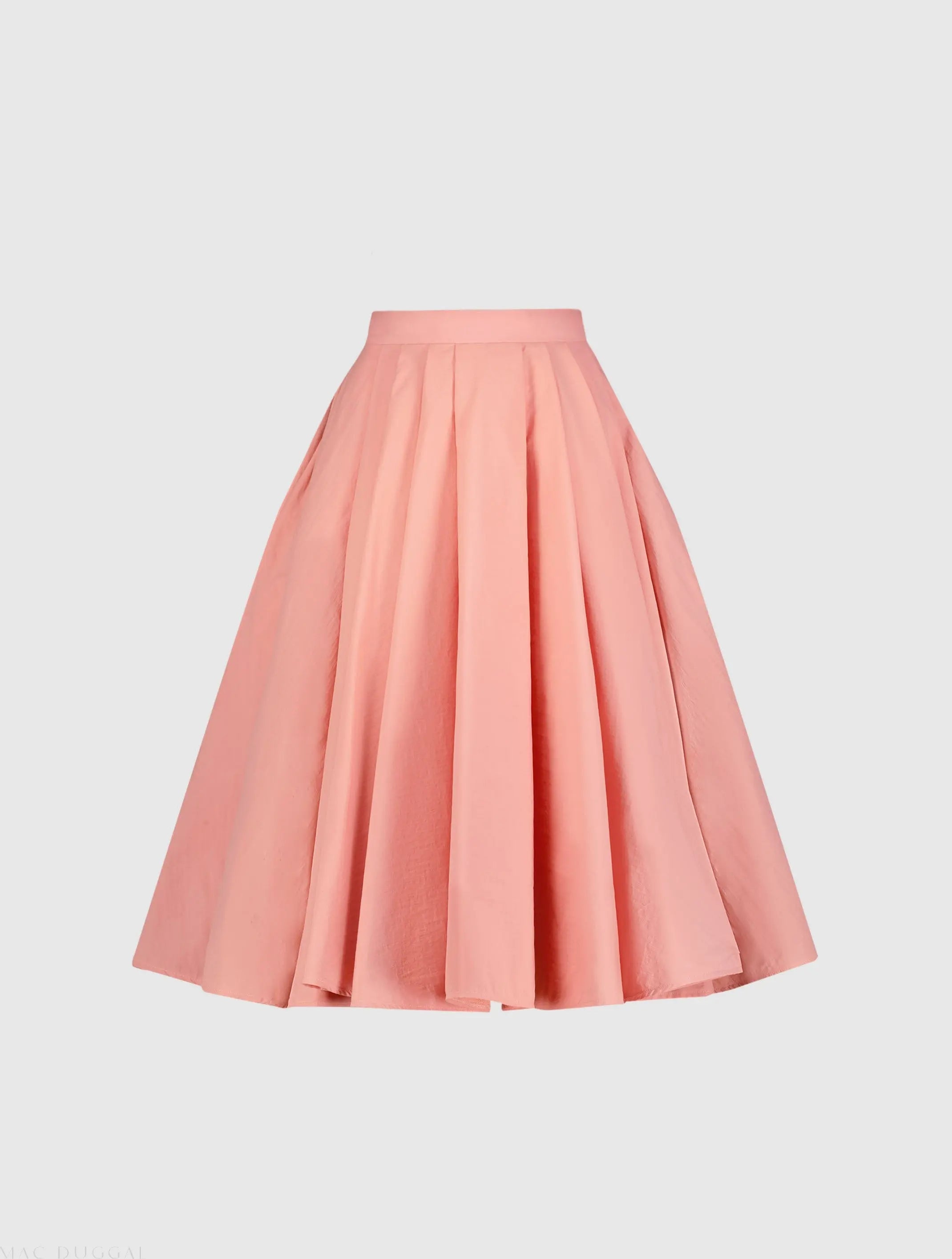 The Bubbly Pink Faille High Waisted Midi Full Circle Skirt - FINAL SALE